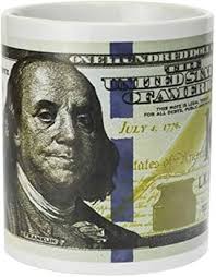 Amazon.com: Rockin Mugs USA $100 Bill Coffee Mug, 12 oz Funny Gift Tea Cup  for Men Women