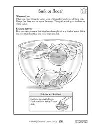 1st facs life skills coloring page. Sink Or Float 1st Grade 2nd Grade Kindergarten Science Worksheet Greatschools