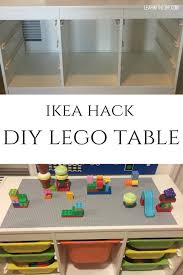 Diy Lego Table Ikea Hack Easy To Make Even With Two Littles Helping And Under 100 Lego Table Lego Table Diy Lego Table Ikea