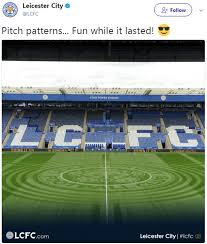 Leicester city fc grounds manager john ledwidge talks pitch patterns and criticism in a turf matters exclusive.social media became a frenzy with delighted sp. Premier League Bans Elaborate Pitch Designs For 2017 18 Daily Mail Online