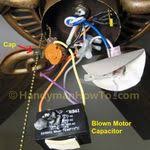 How To Replace A Ceiling Fan Motor Capacitor Ceiling Fan Motor Hunter Ceiling Fans Ceiling Fan Switch
