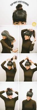 Top Knot Hair Tutorial Top Knot Hairstyles Hair Knot Tutorial Hair Knot