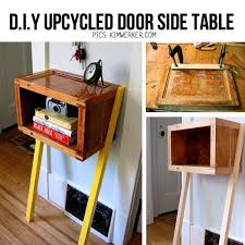 Simple And Funky Diy Bedside Table Idea Scrap Hackers Love Diy Side Table Unusual Bedside Tables Upcycle Door