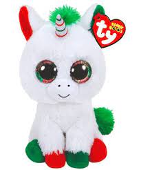 Ty Candy Cane Christmas Beanie Boos Candycane Ty Beanieboo Christmas Unicorn Christmas Beanie Boos Ty Stuffed Animals Christmas Beanie
