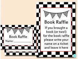 Racing Baby Shower Book Raffle Insert Sign Printabell Express