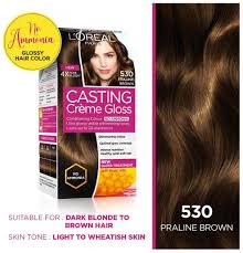 Hair dye colors brown hair colors hair colour loreal hair color chart feria hair color vidal sassoon hair color auburn brown brown blonde hair l'oréal paris. Buy L Oreal Paris Casting Creme Gloss Hair Color Praline Brown 530 Online At Low Prices In India Paytmmall Com