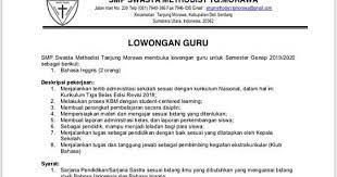 Temukan lowongan kerja guru agama kristen yang anda cari di bawah ini. Lowongan Kerja Guru Di Yayasan Methodist Kasih Imanuel Indonesia Januari 2020 Lowongan Kerja Medan Terbaru Tahun 2021