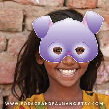 Buy Purple Easter Rabbit Printable Costume Party Mask Lavender Mask Animal  Mask Printable Halloween Kids Spring School Play Hare 2023 Zodiac Online in  India