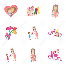 Así que mejor busqué los adjetivos que algunas madres recibieron, adjetivos que. Conjunto De Iconos De Dia De Fiesta De Las Madres Estilo De Dibujos Animados Ilustraciones Vectoriales Clip Art Vectorizado Libre De Derechos Image 69478654