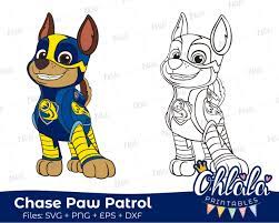 Join ryder and his paw patrol friends on their adventures to protect the community. Chase Paw Patrol Mighty Pups Clipart Character Movie Svg Png Eps Dxf Files Printables Party Happy Paw Patrol Coloring Paw Patrol Coloring Pages Paw Patrol Pups