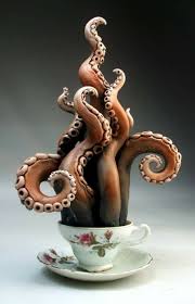 Kraken Tea Cup By Grafton Pottery Ceramic Art Sculpture Pottery Sculpture Pottery