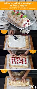Gateau Roule Meringue Aux Fruits Rouges Gateau Roule Recette Gateau Gateaux Et Desserts