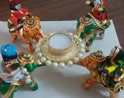 Rangoli Candle With Handmade Puppets Etsy In 2020 Diwali Decoration Items Diwali Craft Handmade Puppet