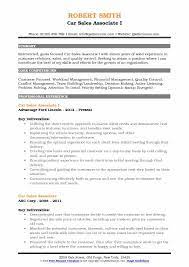 They contact prospects by telephone to find out more about their requirements and demonstrate cars when prospects visit the dealership. Car Sales Associate Resume Samples Qwikresume