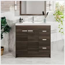 Gray Oak Modern Bathroom Vanity