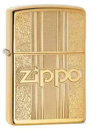 Why not give your zippo lighter a little tlc to start this new season? Zippo And Pattern Design Zippo Lighter In Polished Brass 29677 Thelightershop Co Uk