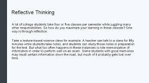 Diffuse reflection is when light hits an object and reflects in lots of different directions. Writing Skills Lab Reflection Reflection Learning Outcomes Reflection