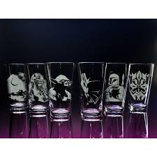 Star Wars Glass Glassware Darth Vader R2d2 Storm Trooper Yoda Darth Maul Pint Glasses Glas Star Wars Glass Etched Glassware Engraved Glassware