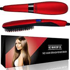 Hair Straightener Ceramic Straightening Brush Professional Detangling Iron Styling Tool Fast He Silky Smooth Hair Hair Straightener Ceramic Straightening Brush