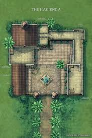 The Hacienda Battle Map Launch Afternoon Maps On Patreon Fantasy Map Dungeon Maps Building Map