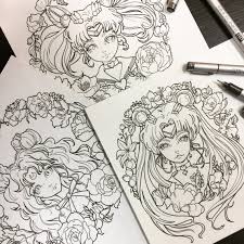 Sailor moon has been around for years and kids are still in awe of its art and story and even kids then (who are adults now) remain big fans. Printable Coloring Pages Sailor Moon Luna Chibi Moon Fan Art Etsy