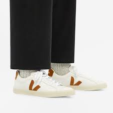 Leather, patent leather, and faux leather shoes. Veja Esplar Clean Leather Sneaker White Camel End