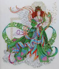 Counted cross stitch patterns are not just a great craft to enjoy but it can provide the perfect gift and even a memento of history. Barbara Baatz Masterpiece Collection Celtic Angel Counted Cross Stitch Pattern Chart American School Of Needlework Cross Stitch Patterns Cross Stitch Cross Stitch Angels