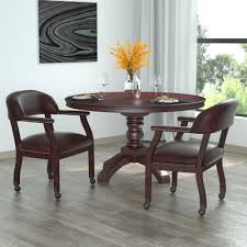 burgundy vinyl w/ casters