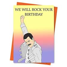 Buon compleanno virgin radio rock news. Biglietto Di Auguri Divertente Per Compleanno Freddie Mercury Biglietto Regina We Will Rock Your Birthday