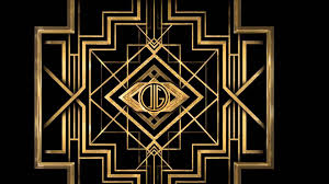 Great Gatsby Black And Gold Art Deco Wallpaper Great Gatsby Decorations Buscar Con Google Art Deco Wallpaper Art Deco Pattern Monogram Maker
