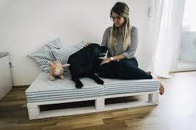 Diy Hundebett Aus Paletten Selber Machen Anleitung Auf Flummi S Diary Hunde Bett Bett Aus Paletten Hundebett Selber Bauen