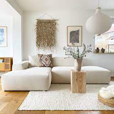 It has a solid and engineered wood frame with rubberwood legs. Sofa Couch Neuessofa Beige Naturlich Beistellt