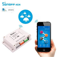 Itead Sonoff 4ch Wifi Smart Switch 4 Gang On Off Remote Control Wireless Wifi Light Switch Smart Home 10a 2200w Works With Alexa Idee