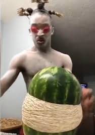 If i put that many rubber bands on me, i bet i would've exploded by now, she said. Joker S Painstaking Attempt To Explode A Watermelon With Rubber Bands Ends Spectacularly Daily Mail Online