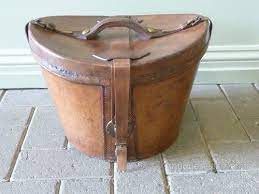 Victorian Leather Top Hat Box Case Leather Top Hat Top Hat Antique Hats