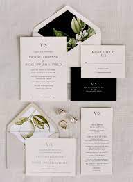 Simple Chic Black And White Wedding Stationery For Intimate Small Af Black And White Wedding Invitations White Wedding Invitations Black Wedding Invitations
