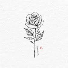 Single Rose Fine Line Tattoo Design By E Design Fine Flachs Line Rose Single Tattoo In 2020 Rosen Tattoos Vorlagen Blumen Tattoo Klein Rosen Tattoo Klein