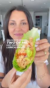 Episode 2 of High Protein Lunches! Save this!! Buffalo Chicken Salad is  made with 6 ingredients, most of which you probably have. I cooked a breast  in my slow cooker but a rotisserie or canned chicken ...