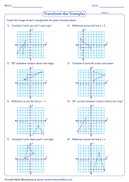 Transformation Of Triangles Reflection Math Math Worksheets Printable Math Worksheets