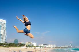 1600x1200 miami south beach wallpaper>. Premium Photo Beautiful Girl Jump With South Beach On Background Miami Beach Florida Concept Of Happiness And Freedom