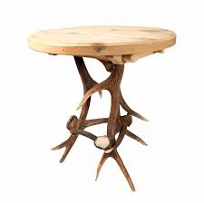 Late 20th century american modern coffee and cocktail tables. Wooden And Deer Antler Coffee Table Alps By Schirato