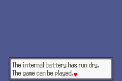 Game Help: - Pokemon:Ruby/Sapphire/Emerald - Empty Batteries & Timebased  Events