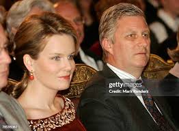 Queen Fabiola, Prince Philippe and Princess Mathilde from the Belgian...  News Photo