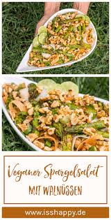 Einfacher Veganer Spargelsalat Mit Walnussen Lecker Vollwertig Rezept In 2020 Rezepte Spargelsalat Gesunde Vegane Rezepte