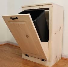 Trash Can Trash Bin Wood Tilt Out Wooden Trash Box Cabinet To Hide Trash Kitchen Garb Trash Can Cabinet Diy Kitchen Storage Cabinet Diy Kitchen Storage