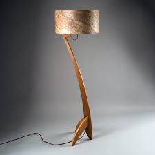 By meyer&cross (22) murray 72 in. Heron Lamp Fumed Oak Wooden Floor Standing Lamp