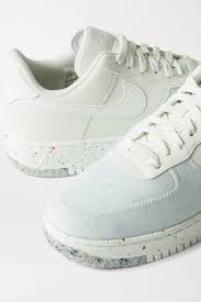 White Air Force 1 Crater Faux Leather And Mesh Sneakers Nike Sneakers White Air Force 1 Leather