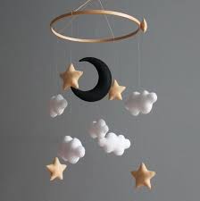 Baby Mobile Moon Nursery Minimalist Nursery Monochrome Nursery Etsy Baby Boy Mobile Baby Mobile Girl Diy Baby Mobile