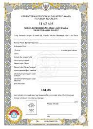 Blangko ijazah paket c pdf. Ijazah Paket C Ipa 2017