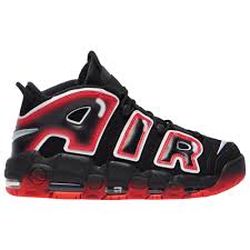 Nike Air More Uptempo 96 Casual Basketball Shoes Black White Laser Crimson In 2020 Nike Men S Shoes Sneakers
